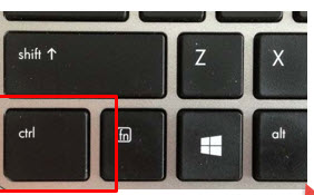 Control key on keyboard