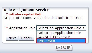Remove Application Role selection