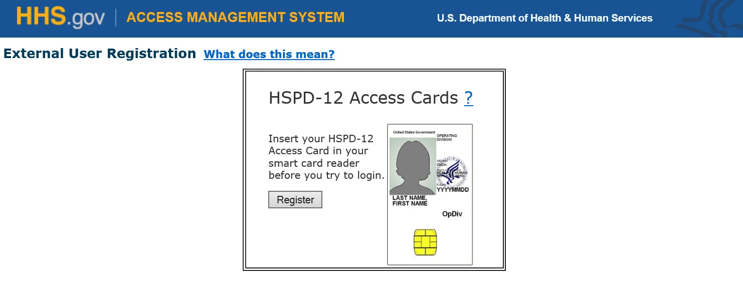 HSPD-12 Access Card registration
