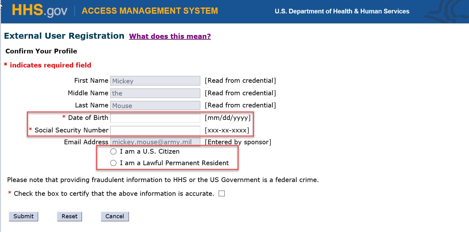 Hhs Ams How To Complete External User Registration